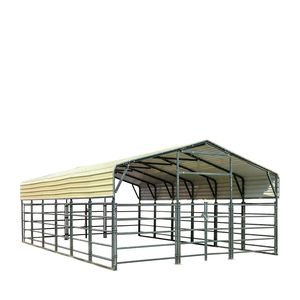 Pannello per Recinto Bestiame 20FT X 30FT, Capannone in Metallo con Pareti Laterali Alte 7FT, Altezza Pannello Recinto 5FT, 600 Piedi Quadrati, Pannelli Ondulati 27 GA per Fattoria - Product Image 5