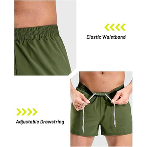 Pantalones Cortos Deportivos con Cordón en la Cintura para Hombre, para Gimnasio, Entrenamiento, Secado Rápido, Ligeros, Transpirables, Elásticos y Ajustables - Product Image 2