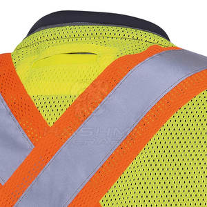 Chaleco de seguridad ligero y transpirable con múltiples bolsillos para trabajo industrial, almacén y control de tráfico - Product Image 6