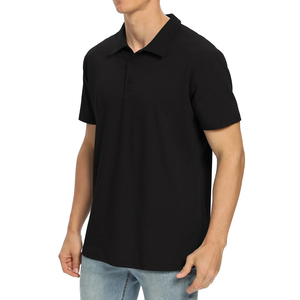 Polos de hombre con logotipo bordado en 3D personalizado, transpirables, con diseño de bolsillo, estilo casual elegante para golf. - Product Image 5