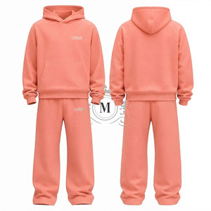 Conjunto deportivo con capucha marrón para hombre, chándal de color sólido, sudadera informal de algodón, chándal 100% algodón - Product Image 5