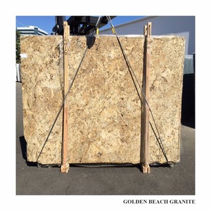 Golden Bleach Granite Slabs Customized Size Natural <b>Stone</b> Flamed Finish Bulk Wholesale Manufacturer - Product Image 2