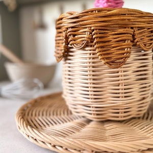Handmade Rattan Cupcake Storage Box with Lid Decor Container for Kid <b>Play</b> Storage Organization Accessory Wholesale - Product Image 3