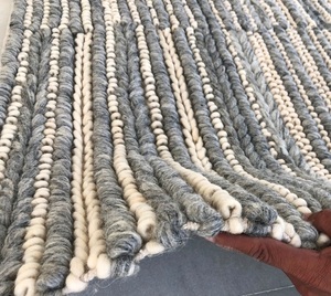 Handmade Indian Woolen Dhurry <b>Rug</b> <b>Thick</b> Textured Loop Pile Durable Non-Slip Modern Direct From Manufacturer for Home Indoor Use - Product Image 2