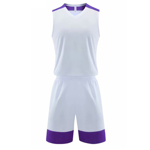 Uniformes de baloncesto de diseño moderno, conjunto de ropa deportiva con logotipo personalizado, uniforme de baloncesto de color sólido para entrenamiento - Product Image 2