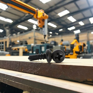 Tornillo PDC Modelo 11 de Cabeza Plana Phillips con Punta de Broca y Arandela, Recubrimiento Negro, Acero al Carbono, Rosca Estándar Clase 4.8/6.8 Pulgadas - Product Image 1