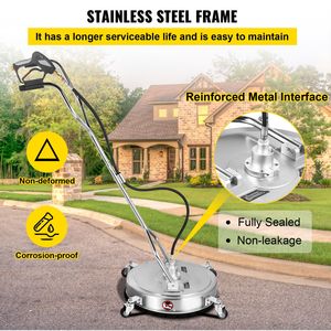 Pulitore per Superfici da 24 Pollici con Pressione di 4000 PSI, 2 Ugelli per Pulizia di Vialetti e Marciapiedi, Idropulitrice in Acciaio Inossidabile - Product Image 4
