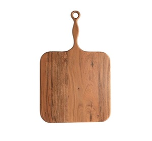 Tabla de Cocina Redonda de Madera para Uso Diario con Asa, Tabla de Cortar de Madera con Vetas Naturales - Product Image 6