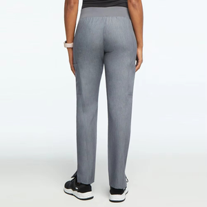 Women Gray Woven <b>Scrub</b> Set Short Sleeve Pants Hospital Uniforms Cotton Polyester uniforms for women - Product Image 3
