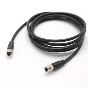 สายโคแอกเชียล M8 6 พิน แบบตัวผู้ตัวเมีย หุ้ม PVC ป้องกันด้วยแผ่นทองแดงเปลือย สำหรับกล้องอุตสาหกรรม - Product Image 4