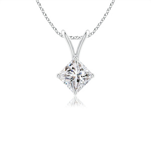จี้เพชรทรงปรินเซสคัทสุดหรู Vayayu Jewels VJ2493 รับรองโดย IGI สไตล์คลาสสิก เครื่องประดับหมั้นสำหรับผู้หญิง ทอง 10K 14K 18K - Product Image 4