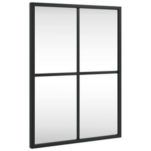 Miroir mural encadré noir 12 x 16 pouces, rectangulaire moderne décoratif en fer et verre, décoration intérieure - Product Image 4