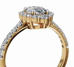 แหวนเพชรคาซาบลังกาฟอร์เอเวอร์ทรงรีและทรงมาร์คีส์ เพชรเพาะเลี้ยง น้ำหนักรวม 1078 กะรัต 29 เม็ดทรงบริลเลียนท์ ประดับในตัวเรือนทองคำแท้ - Product Image 3