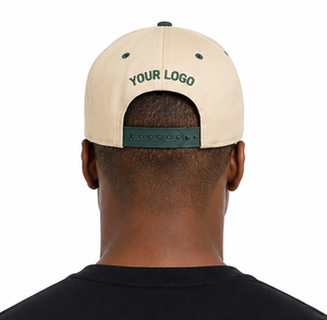 Gorra de Béisbol de 6 Paneles con Visera Plana y Logotipo Bordado Personalizado, Gorra de Dos Tonos con Cierre a Presión, Gorra de Marca Privada - Product Image 3