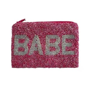 Embroidered <b>Seed</b> Beads Promotional Coin Purse with Fashion Pattern Design Washable Handmade Beaded Coin Pouch Custom Label - Product Image 2