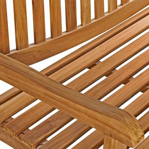 Silla de Jardín Tradicional de Teca para Exteriores con Reposabrazos, Estructura de Madera Maciza, Patas Cónicas, Impermeable, Ecológica y Cómoda - Product Image 6