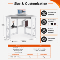 Plateau de clavier escamotable d'angle à double étagère, structure en X, OEM ODM, pour bureau à domicile, poste de travail, bureau d'ordinateur d'angle