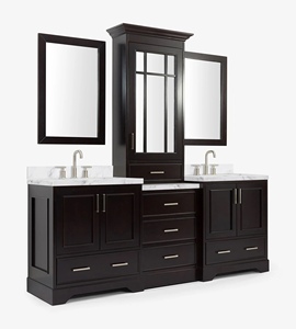 Gabinete de Baño OEM Mary de 85 Pulgadas con Doble Lavabo, Solo 3 Opciones de Acabado, Directo de Fábrica en Vietnam - Product Image 2