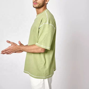 T-shirts unisexes pour hommes, design personnalisé, coton épais, coupe ample, effet vintage, t-shirts lavés - Product Image 4