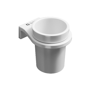 Dual Round Glass Tumbler Holder Wall Mount Twin Cup Metal Frame Heavy Duty Double Bathroom <b>Storage</b> Organizer Rustproof - Product Image 1