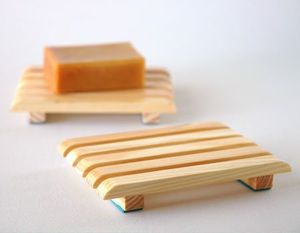 Premium Handmade Bamboo Soap Dish Drain Holes Durable Sustainable Modern Design Natural Color Custom Size Spa Hotels Home Wood - Product Image 1