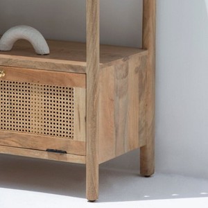 Étagère de présentation en bois Vandana Merino Elara, design moderne en bois massif, meuble de rangement minimaliste - Product Image 5