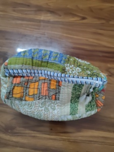 Corn husk clutch pouch Durable makeup pouch wholesale Soft portable puffer bag Lightweight cosmetic casecaseble Wholesale - Product Image 1