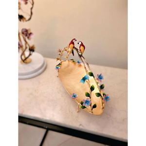 Tazón Redondo de Acero Inoxidable Más Vendido con Base de Diseño de Mariposas Blancas y Doradas, Tazones de Lujo para Servir Alimentos - Product Image 3