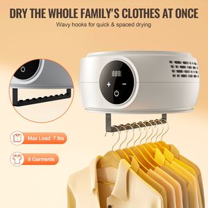 Secadora de Ropa Portátil Compacta con Temporizador de 5 Horas, Calentamiento PTC, Pantalla LED, Mini Secadora Plegable y Bolsa de Secado - Product Image 4