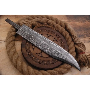 Couteau de chef en acier Damas Ahmad Fabric, 9 pouces, pointe tombante, dos droit, bord biseauté, épaisseur 0,5 mm, manche en acier Damas fait main - Product Image 4