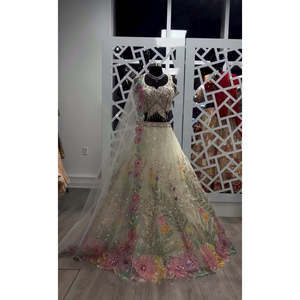 Robes de soirée fantaisie Séquence coupe travail brodé tenue de soirée Lehenga Choli - Product Image 4