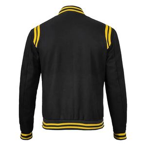 Veste de baseball en laine et cuir pour homme, style streetwear, avec logo personnalisé, pour l'hiver - Product Image 5