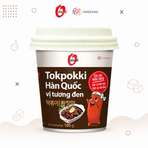 Korean Jjajang Tokpokki Rice Cake 140g Wholesale O'food | Black Bean <b>Sauce</b> | Non-Spicy | Ready To Eat Product - Product Image 3