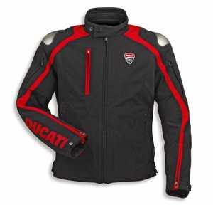 Chaqueta de Motocicleta Ducati para Hombre, Primavera, con Protección CE, Transpirable, Impermeable, Cordura, Cierre de Cremallera, Logotipo Delantero y Trasero, 220g, para Motociclistas - Product Image 1