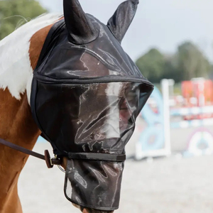 หน้ากากกันแมลงสำหรับม้า HOPE HORSE รุ่น Summer Protection วัสดุสั่งทำพิเศษ ระบายอากาศได้ดี ป้องกันรังสียูวี ดีไซน์ปกป้องหูและจมูกอย่างนุ่มนวล - Product Image 6