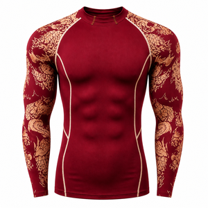 Camisetas de Compresión de Manga Larga Unisex con Protección Anti-UV, Transpirables, UPF 50, Spandex/Poliéster, Venta al Por Mayor - Product Image 1
