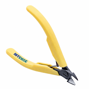 Alicates profesionales de acero inoxidable para cortar alambre de joyería, herramienta de corte lateral de precisión, mango antideslizante amarillo para la fabricación de joyas - Product Image 1