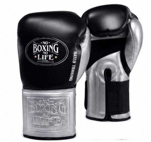 Gants d'entraînement No Boxing No Life en cuir PU avec fermeture Velcro et sangle de poignet réglable pour le sparring et l'entraînement - Product Image 6