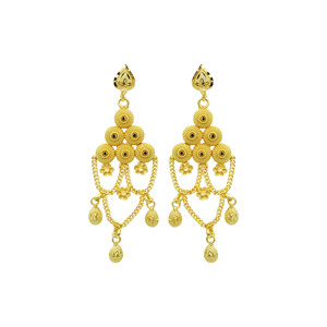 Collares de oro de 14K, 18K, 24K al por mayor, estilo red de oro con detalles florales, monedas y cuentas colgantes, joyería de moda - Product Image 4