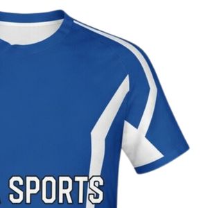 Maillot de handball sublimé bleu roi pour hommes, manches courtes, en polyester, uniforme d'équipe, tenue de match, vêtements d'entraînement - Product Image 4