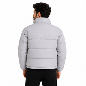 Quilted Puffer Men's <b>Jackets</b> Stand Collar Padded Winter Outerwear Wholesale OEM Custom Lightweight Warm Windproof Casual <b>Jacket</b> - Product Image 4