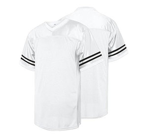 Wholesale V-Neck Short Sleeve Football Jersey Breathable Mesh Polyester Unisex Adult Regular Fit Solid Color Sport Apparel - Product Image 2