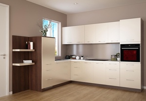 KOHAMA HIEP PHAT Modern <b>Wall</b>-Mounted Kitchen <b>Cabinets</b> Durable Particle Board MDF Plywood Eco-Friendly <b>Metal</b> Handles Apartment - Product Image 2
