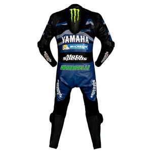 ชุดแข่งรถมอเตอร์ไซค์ Franco Morbidelli MotoCP รุ่น Ramaha ทำจากหนังวัว/หนังจิงโจ้ สำหรับขี่มอเตอร์ไซค์/จั๊มสูทขี่มอเตอร์ไซค์/ชุดหนังมาตรฐาน CE ระดับ 2 - Product Image 2