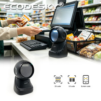 Escáner de Código de Barras USB Omnidireccional de Escritorio EMT73 640x480 Píxeles, Lector de Códigos 1D y 2D de Manos Libres para Tiendas