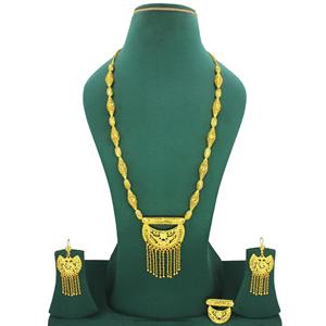 Necklace With Earrings <b>Jewellery</b> <b>Set</b> Goldplated Pure Brass High Quality Uae Dubai Made in India Fashion Jewelry Necklace Tay <b>Set</b> - Product Image 1