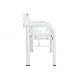Contemporary Metal 3-Seater <b>Bench</b> Sofa Seating for Patio Waiting Area Home Furniture - Product Image 4