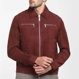 Pure Branded Material Great Personality Men's <b>Suede</b> Leather <b>Jacket</b> Multi Pockets Drop Shipping Discounted Price Cowhide <b>Jacket</b> - Product Image 1