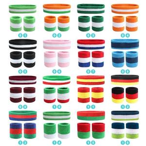 Cintas para el sudor deportivas personalizadas al por mayor, muñequeras y diademas de algodón de rizo, accesorio OEM de marca privada para gimnasio, running, tenis y baloncesto - Product Image 5