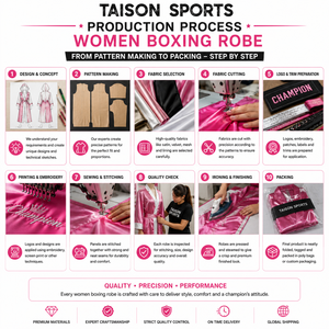 Bata de Boxeo Unisex TAISON SPORTS, 240 GSM, Tela de Cuero, Absorbe la Humedad, Rosa y Negro, Logotipo Personalizado por Sublimación, Diseño con Ribete - Product Image 4